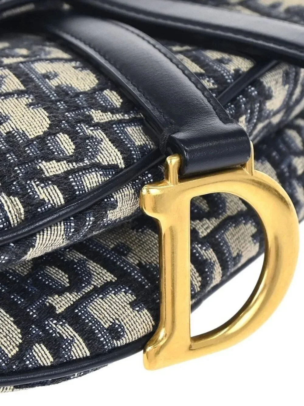 Christian Dior Navy Trotter Oblique Mini Saddle 2way Handbag 05-RU-1118 187711 - Picture 16 of 16